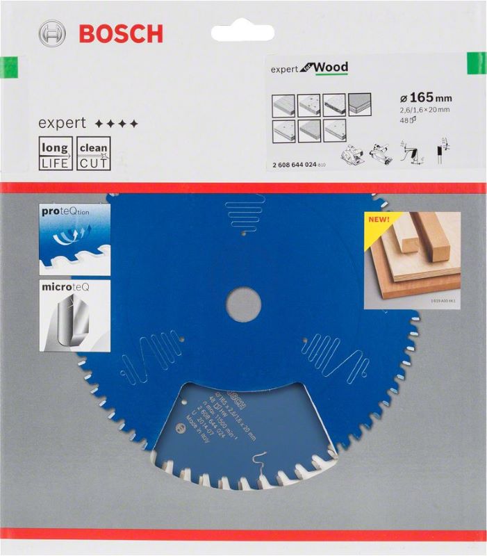 Bosch Daire Testere Bıçağı Expert For Wood 165x20 mm 48 Diş 
