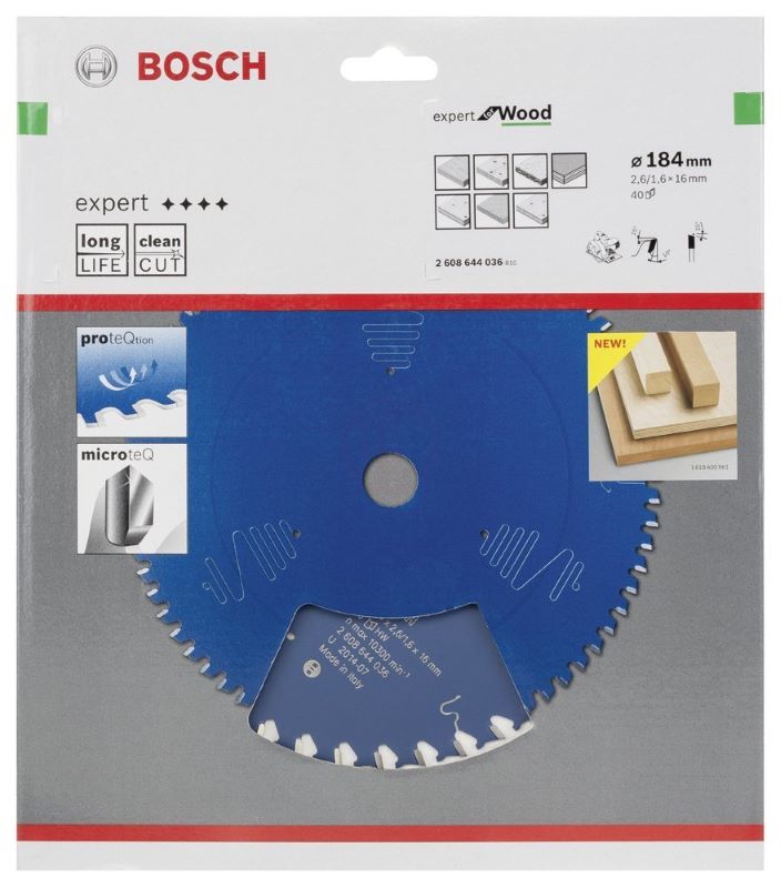 Bosch Daire Testere Bıçağı Expert For Wood 184x16 mm 40 Diş 