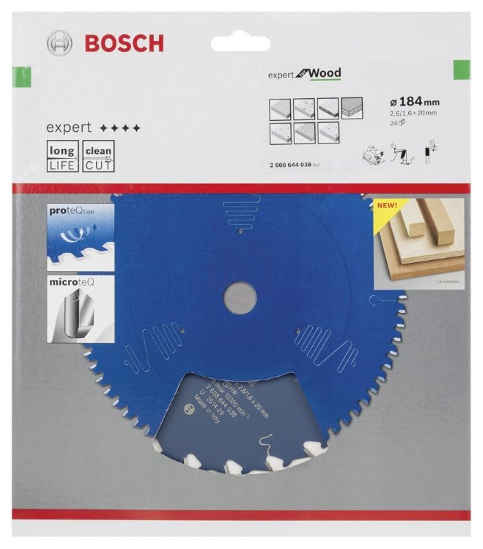Bosch Daire Testere Bıçağı Expert For Wood 184x20 mm 24 Diş 