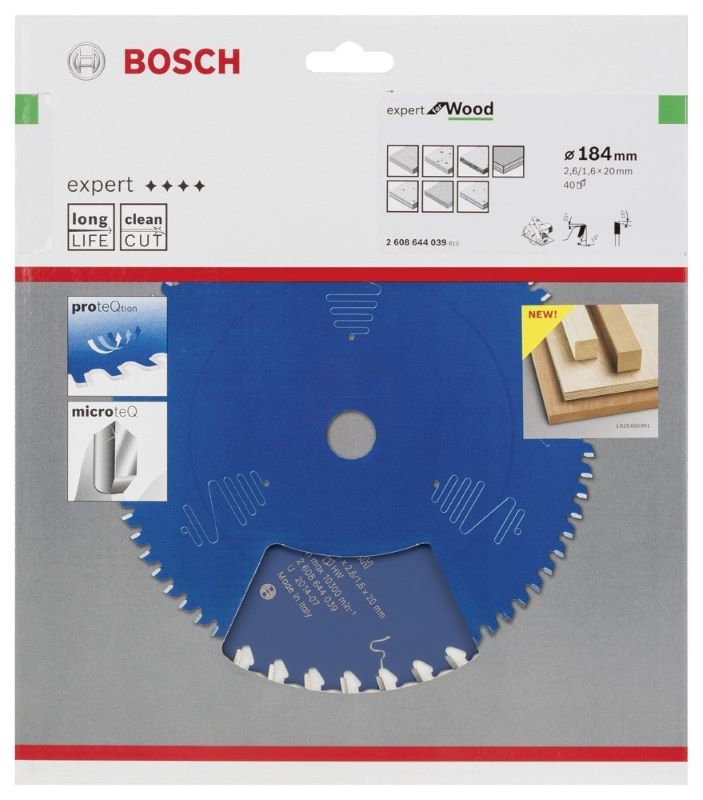 Bosch Daire Testere Bıçağı Expert For Wood 184x20 mm 40 Diş 
