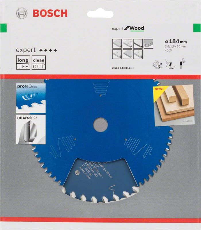Bosch Daire Testere Bıçağı Expert For Wood 184x30 mm 40 Diş 