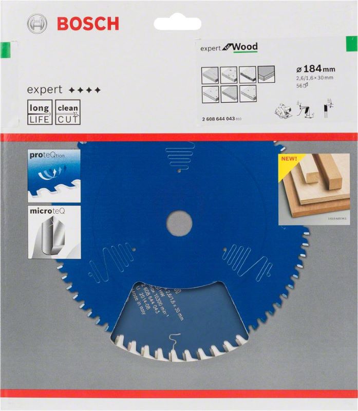 Bosch Daire Testere Bıçağı Expert For Wood 184x30 mm 56 Diş 