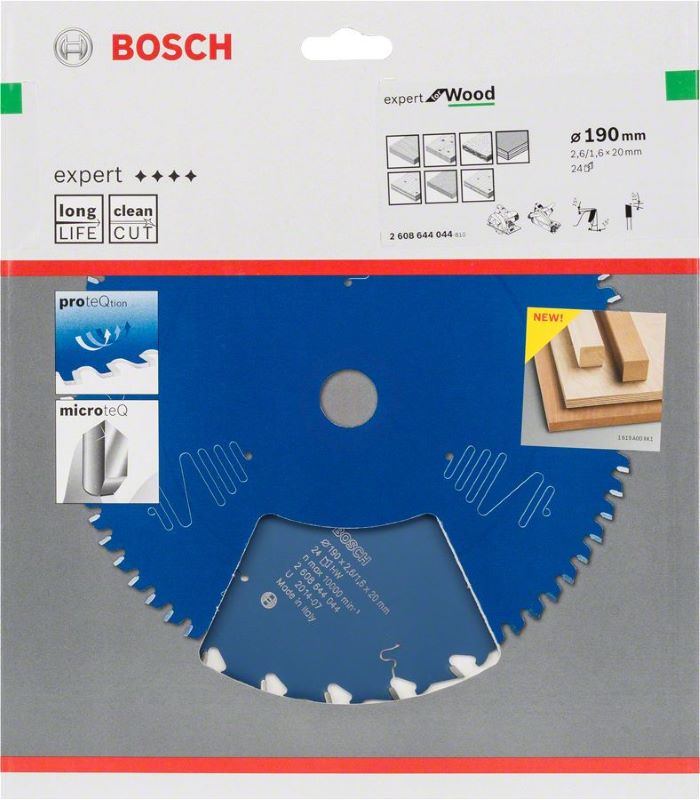 Bosch Daire Testere Bıçağı Expert For Wood 190x20 mm 24 Diş 