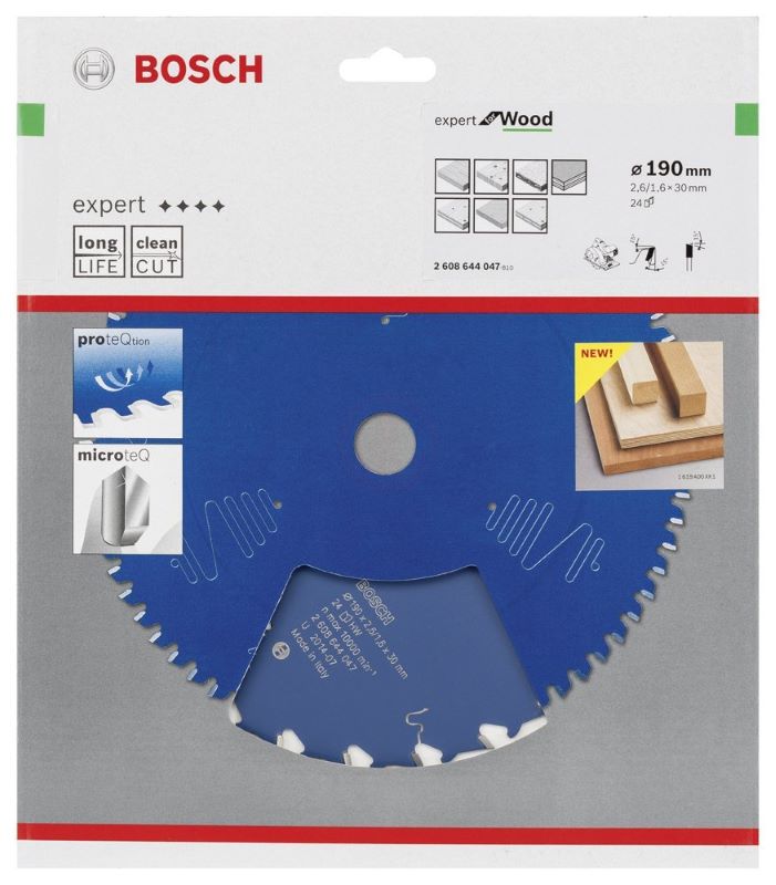 Bosch Daire Testere Bıçağı Expert For Wood 190x30 mm 24 Diş (2,6/1,6 mm) 