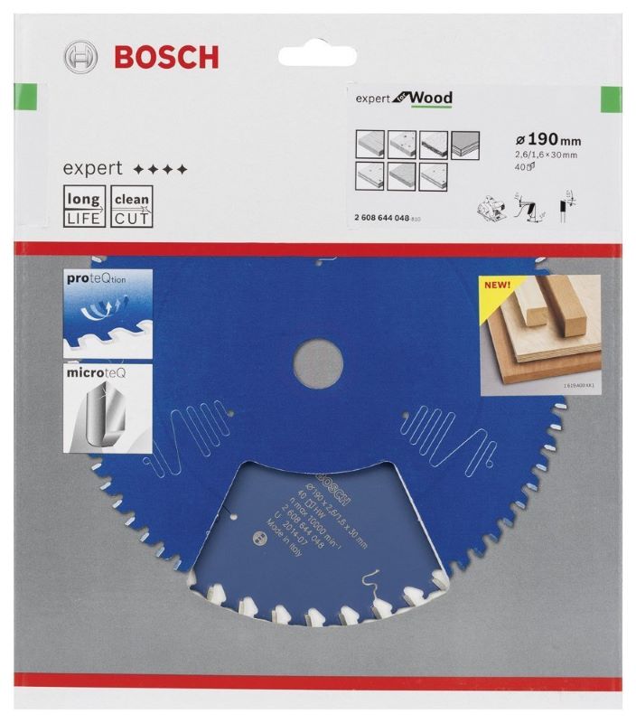 Bosch Daire Testere Bıçağı Expert For Wood 190x30 mm 40 Diş (2,6/1,6 mm) 