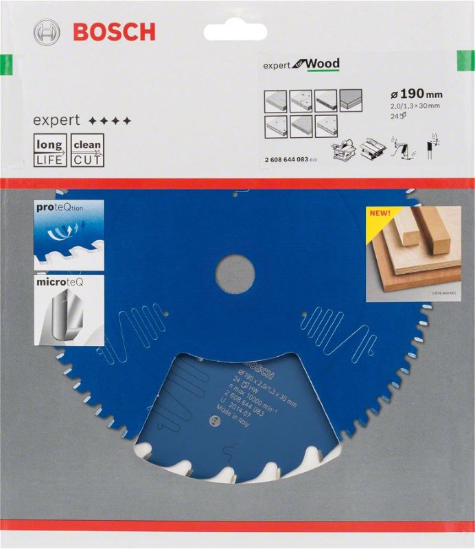 Bosch Daire Testere Bıçağı Expert For Wood 190x30 mm 24 Diş (2,0/1,3 mm) 