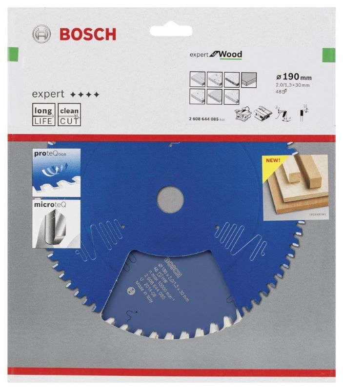 Bosch Daire Testere Bıçağı Expert For Wood 190x30 mm 48 Diş (2,0/1,3 mm) 