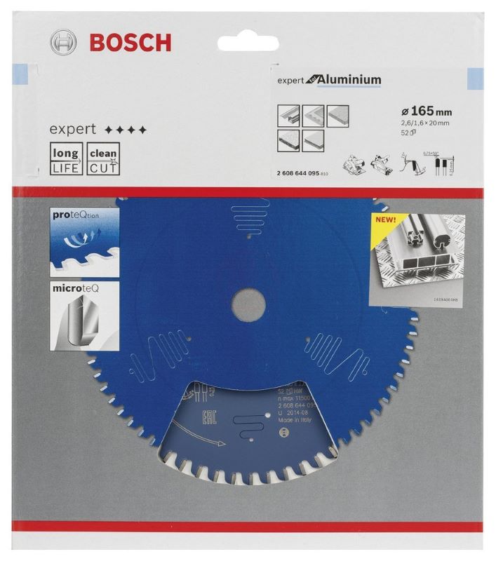 Bosch Daire Testere Bıçağı Expert For Aluminium 162x20 mm 52 Diş 