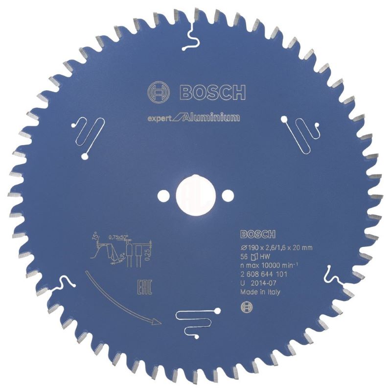 Bosch Daire Testere Bıçağı Expert For Aluminium 190x20 mm 56 Diş 