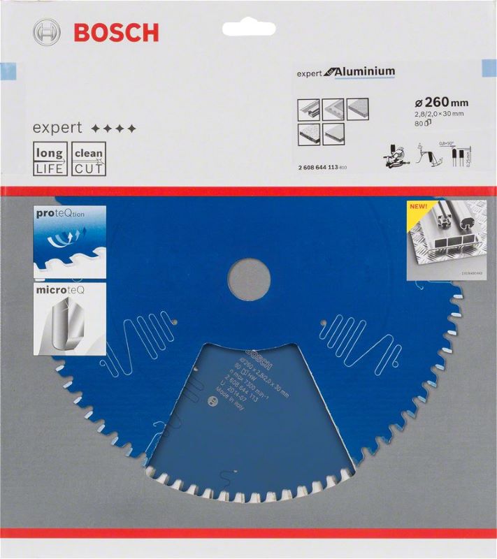 Bosch Daire Testere Bıçağı Expert For Aluminium 260x30 mm 80 Diş 