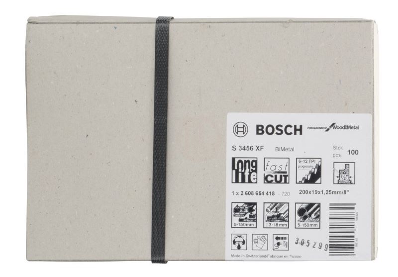Bosch Panter Testere Bıçağı Progressor For Wood And Metal S 3456 XF 200 mm (100 Adet) 