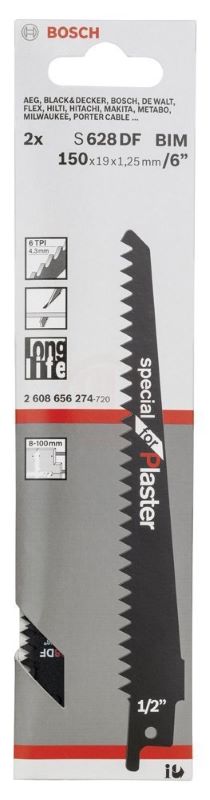 Bosch Panter Testere Bıçağı Special For Plaster S 628 DF 150 mm (2 Adet) 