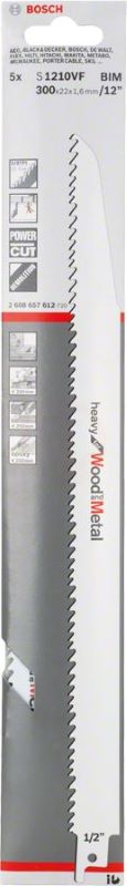 Bosch Panter Testere Bıçağı Heavy For Wood And Metal S 1210 VF 300 mm (5 Adet) 