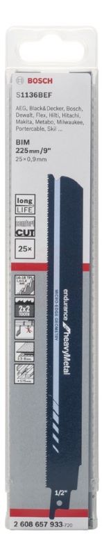 Bosch Panter Testere Bıçağı Endurance For Heavy Metal S 1127 BEF 225 mm (25 Adet) 