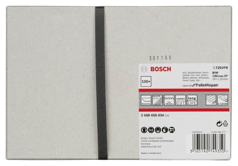 Bosch Panter Testere Bıçağı Special For PalletRepair S 725 VFR 190 mm (100 Adet) 