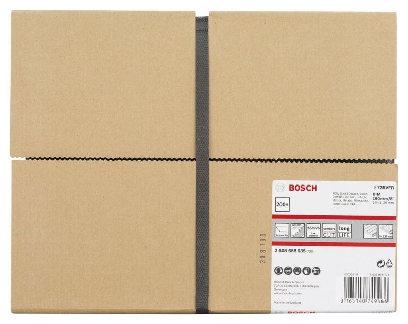 Bosch Panter Testere Bıçağı Special For PalletRepair S 725 VFR 190 mm (200 Adet) 