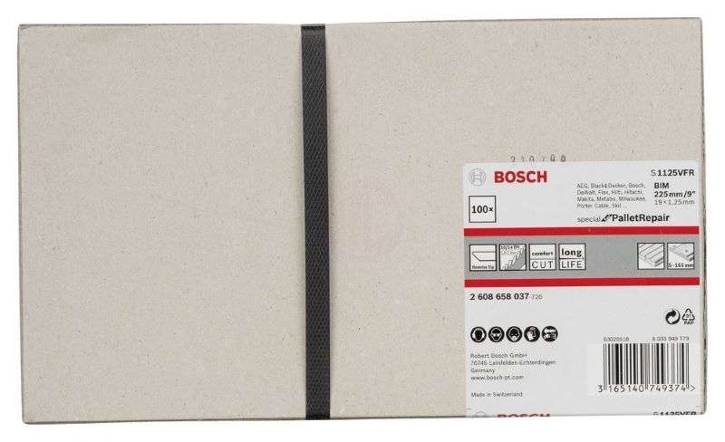 Bosch Panter Testere Bıçağı Special For PalletRepair S 1125 VFR 225 mm (100 Adet) 