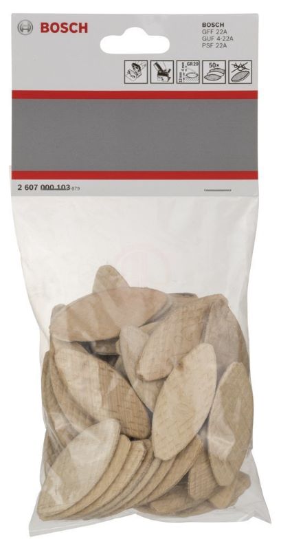 Bosch Yassı Dübel (GR 20) 60x23x4 mm (50 Adet) 
