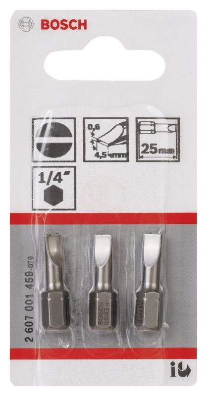 Bosch Vidalama Ucu Extra Hard S0,6x4,5x25 mm (3 Adet) 