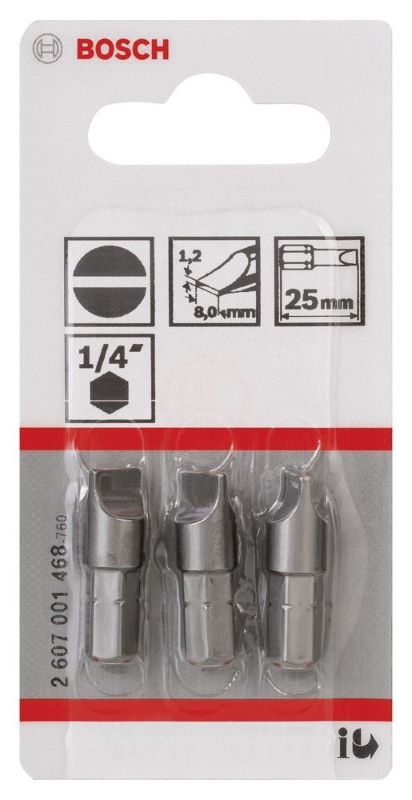 Bosch Vidalama Ucu Extra Hard S1,2x8,0x25 mm (3 Adet) 