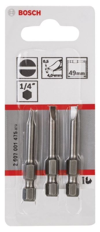 Bosch Vidalama Ucu Extra Hard S0,5x4,0x49 mm (3 Adet) 