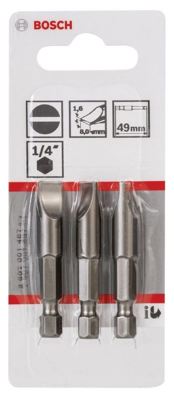 Bosch Vidalama Ucu Extra Hard S1,6x8,0x49 mm (3 Adet) 