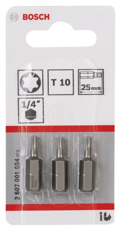 Bosch Vidalama Ucu Extra Hard T10x25 mm (3 Adet) 
