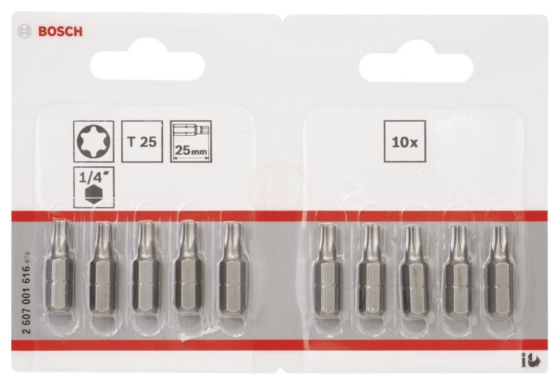 Bosch Vidalama Ucu Extra Hard T25x25 mm (10 Adet) 