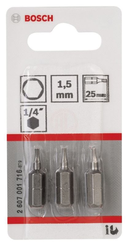 Bosch Vidalama Ucu Extra Hard HEX1,5x25 mm (3 Adet) 