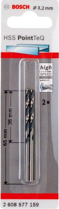 Bosch Metal Matkap Ucu HSS PointTeQ (DIN 338) 3,2 mm (2 Adet) 