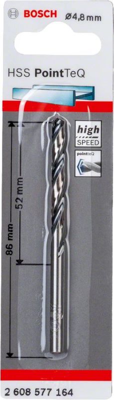 Bosch Metal Matkap Ucu HSS PointTeQ (DIN 338) 4,8 mm (1 Adet) 