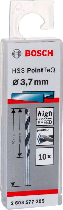 Bosch Metal Matkap Ucu HSS PointTeQ (DIN 338) 3,7 mm (10 Adet) 