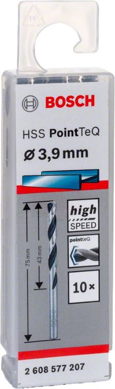 Bosch Metal Matkap Ucu HSS PointTeQ (DIN 338) 3,9 mm (10 Adet) 