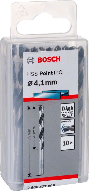 Bosch Metal Matkap Ucu HSS PointTeQ (DIN 338) 4,1 mm (10 Adet) 