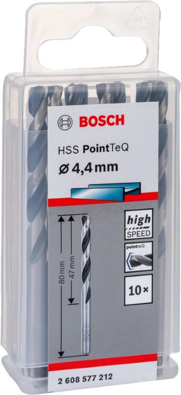 Bosch Metal Matkap Ucu HSS PointTeQ (DIN 338) 4,4 mm (10 Adet) 