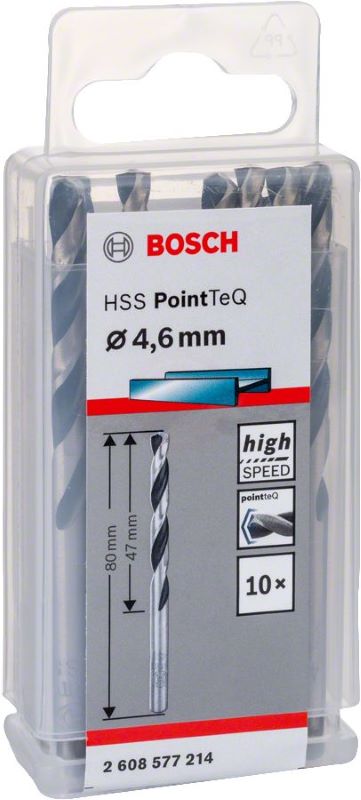 Bosch Metal Matkap Ucu HSS PointTeQ (DIN 338) 4,6 mm (10 Adet) 