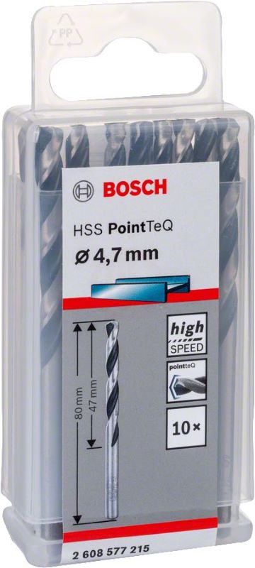 Bosch Metal Matkap Ucu HSS PointTeQ (DIN 338) 4,7 mm (10 Adet) 