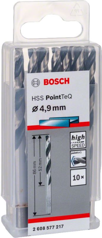 Bosch Metal Matkap Ucu HSS PointTeQ (DIN 338) 4,9 mm (10 Adet) 