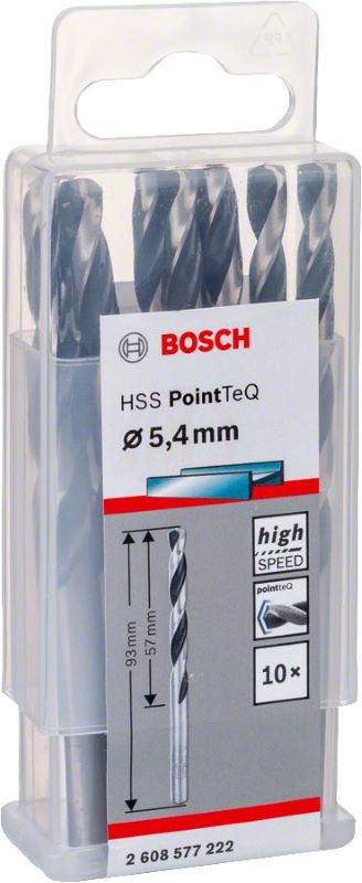 Bosch Metal Matkap Ucu HSS PointTeQ (DIN 338) 5,4 mm (10 Adet) 
