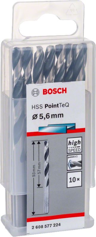 Bosch Metal Matkap Ucu HSS PointTeQ (DIN 338) 5,6 mm (10 Adet) 
