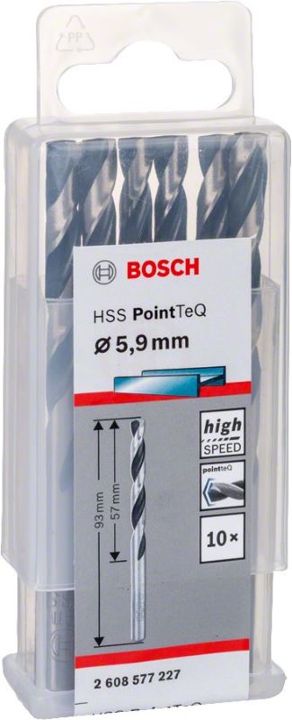 Bosch Metal Matkap Ucu HSS PointTeQ (DIN 338) 5,9 mm (10 Adet) 