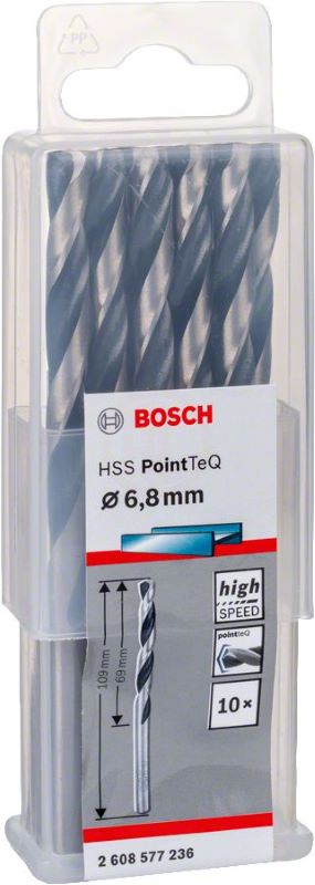 Bosch Metal Matkap Ucu HSS PointTeQ (DIN 338) 6,8 mm (10 Adet) 