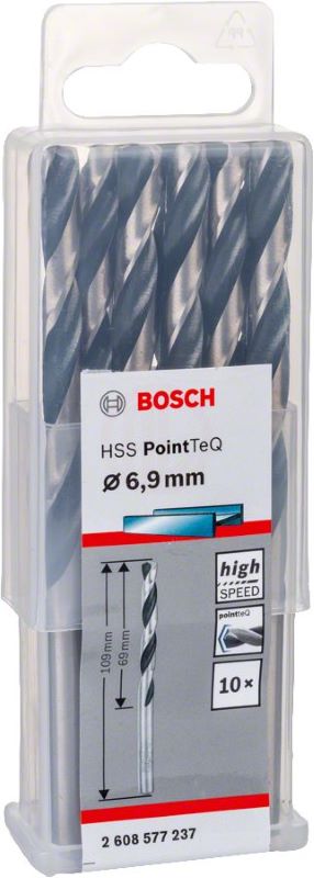 Bosch Metal Matkap Ucu HSS PointTeQ (DIN 338) 6,9 mm (10 Adet) 
