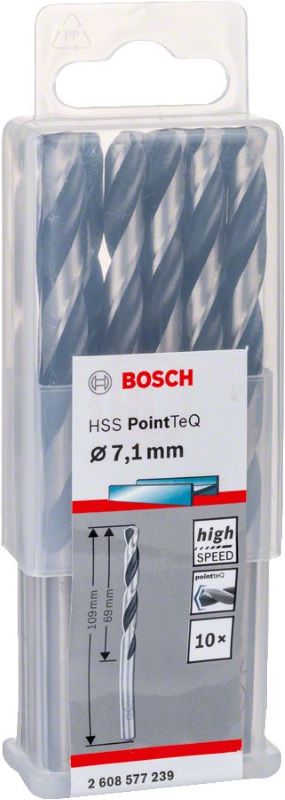 Bosch Metal Matkap Ucu HSS PointTeQ (DIN 338) 7,1 mm (10 Adet) 