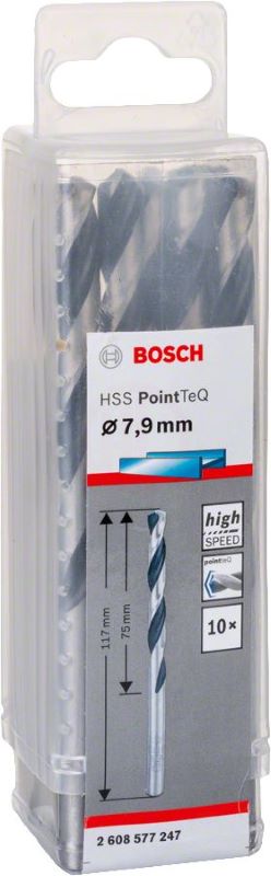 Bosch Metal Matkap Ucu HSS PointTeQ (DIN 338) 7,9 mm (10 Adet) 