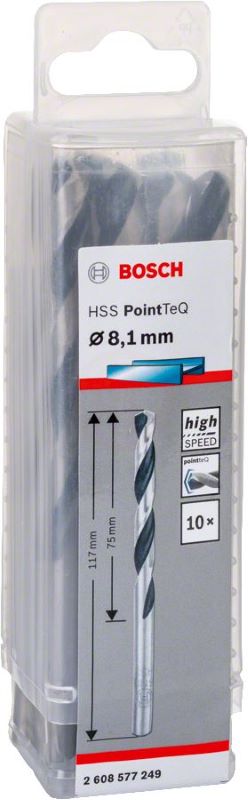 Bosch Metal Matkap Ucu HSS PointTeQ (DIN 338) 8,1 mm (10 Adet) 