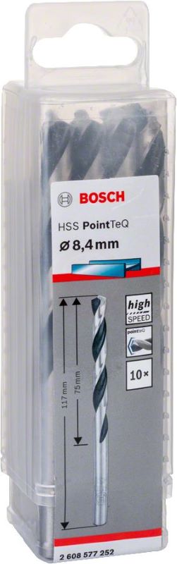 Bosch Metal Matkap Ucu HSS PointTeQ (DIN 338) 8,4 mm (10 Adet) 