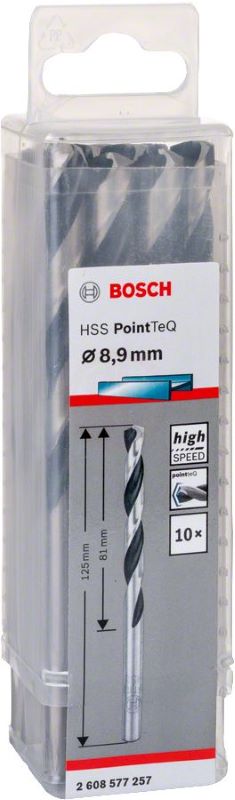 Bosch Metal Matkap Ucu HSS PointTeQ (DIN 338) 8,9 mm (10 Adet) 