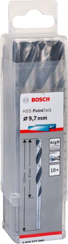 Bosch Metal Matkap Ucu HSS PointTeQ (DIN 338) 9,7 mm (10 Adet) 