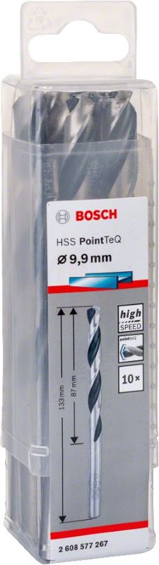 Bosch Metal Matkap Ucu HSS PointTeQ (DIN 338) 9,9 mm (10 Adet) 